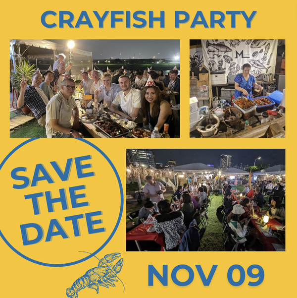 Save the date: Crayfish party 09 November